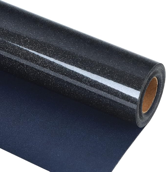 guangyintong Glitter Black Heat Transfer Vinyl HTV Rolls by guangyintong