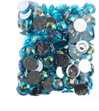 John Bead 200 Pieces 16mm, Aqua AB, Acrylic Round Flat Back Rhinestones - Image 2