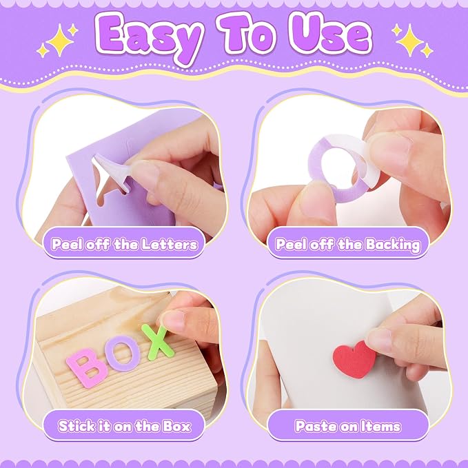 1328 PCS Foam Letter Stickers, Foam Alphabet Number Shape Stickers, Self - Image 4
