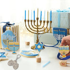RattanView 24 Pcs Hanukkah Craft Color Your Own Keychains DIY Craft Wooden - Image 6