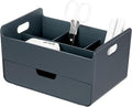 BLUE GINKGO Portable Desk Organizer – Compact 3 Compartment, Half-drawer by BLUEGINKGO