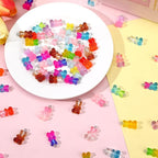 Augshy 64 Pcs Gradient Gummy Bear Resin Charms - Image 3