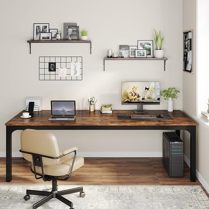 Tribesigns 78.7 Inches Extra Long Computer Desk 2 Person Desk, Double Long Desk - Image 3