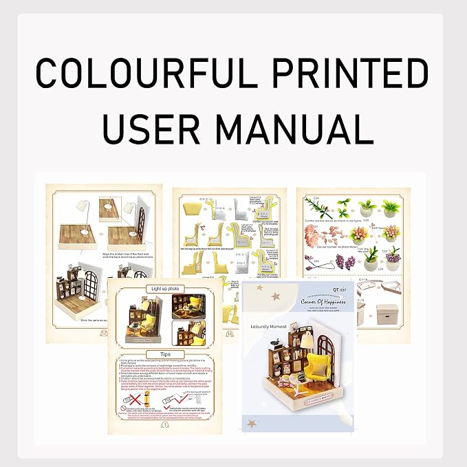 CUTEROOM DIY Doll House Miniature Furniture Wooden House Kit - Image 7