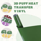 Tintnut Medium Forest Green Puff HTV Vinyl Roll, easy cut & weed, stretch - Image 3