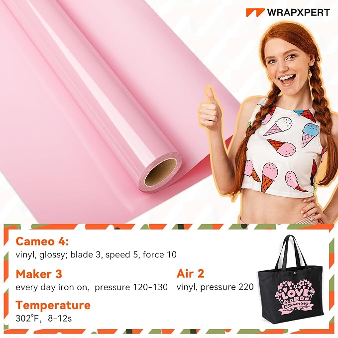 WRAPXPERT Light Pink HTV - Image 3