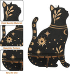 2 pcs 2 Styles Black Cat Theme Wooden Display Shelf Gothic Animal Floating - Image 3