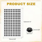 HARFINGTON 5 Sheet/800pcs Rhinestone Adhesive Stickers Self Adhesive Acrylic - Image 2
