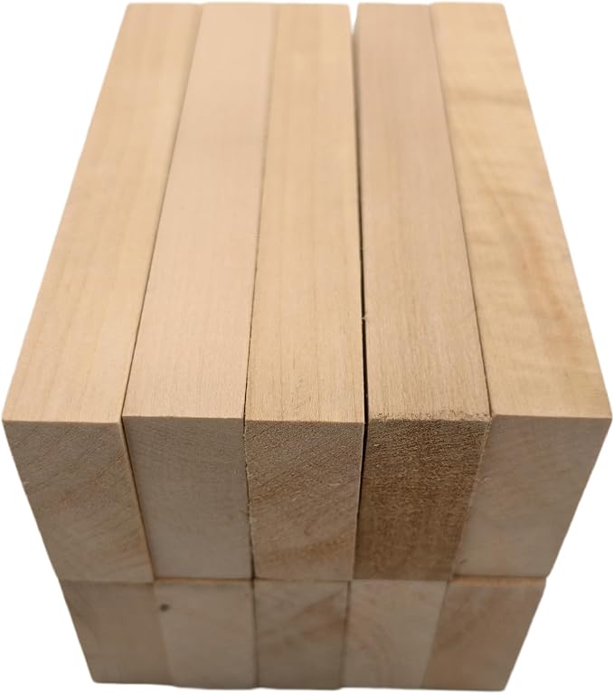 10PCS Basswood Carving Blocks, Whittling Wood Carving Kit, Unfinished Wooden by Unknown