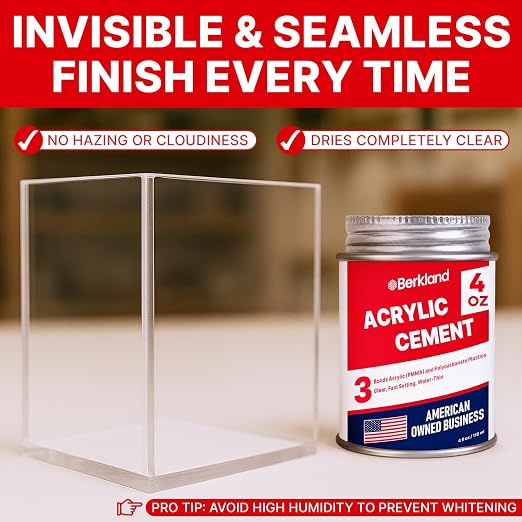 Acrylic Bonding Cement with Applicator Bottle 4 oz, Fast-Setting Glue - Image 4