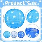 Panelee 12 Pcs Dog Paw Print Paper Lanterns Puppy Themed Party Decorations Blue - Image 2