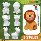 Gemscream 6 Sets Animal Painting Craft Kits Wild Animal Ceramics to Paint - Image 2