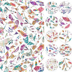 ONEART | 10 Pieces Bohemian Printed Clear PVC Vinyl Sheets, A4 Size See Through - Image 2