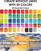 Grabie 50 Colors Premium All-In-One Water Color Paint Set - Image 7