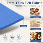12" x 12" Felt Sheets for Crafts, 2mm Stiff Felt Fabric, Sky Blue | 2mm Thick - Image 2