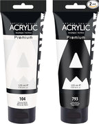 AUREUO White and Black Acrylic Paint by AUREUO