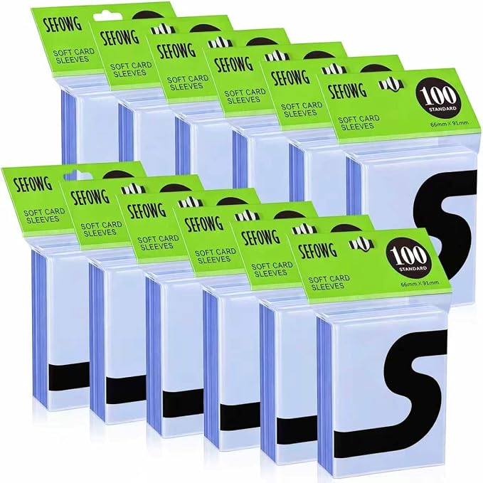 1200ct Clear Card Sleeves for Trading Cards, Baseball Sports Soft Sleeves by Unknown