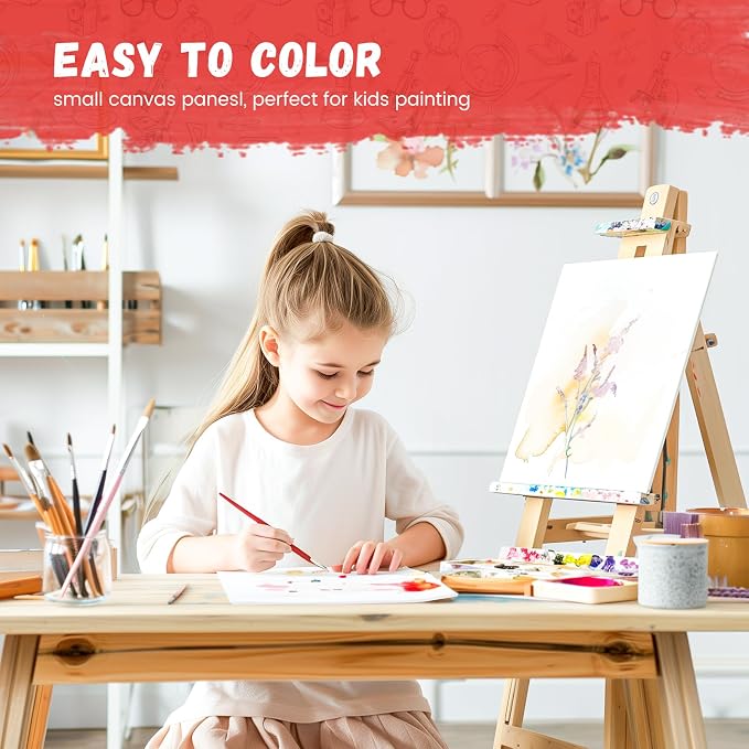 Simetufy 4 x 6 inch 12 Pack Small Painting Canvas Boards- Gesso Primed | - Image 2