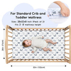 Yoofoss Baby Crib Sheets for Boys Girls, Fitted Crib Sheet 2 Pack for Standard - Image 2