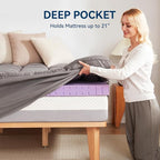 BDEUS Dual Layer 5 Inch Memory Foam Mattress Topper Queen Size, 2 Inch Gel - Image 7