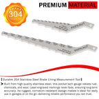 2Pcs Mini Tech Gauge 32nds Brake Pad Measuring Tool, 2-in-1 32ths-Labeled - Image 4