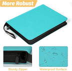 GERMUN 3 Ring 9 Pocket Zipper Card Binder, 720 Double Sided Standard PU Trading - Image 6