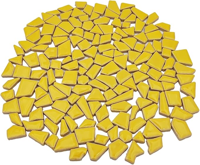 200g Ceramic Mosaic Tiles for Crafts, Irregular Stained Ceramic 0.2"x0.8" by Esweny