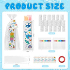 Cinrobiye 24 Pack DIY Ice Pop Sleeve Craft Kit, Color Your Own Reusable - Image 2