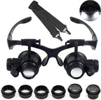 LXIANGN LED Head Mount Magnifier 10X 15X 20X 25X Hands-Free Magnifying Glass by LXIANGN