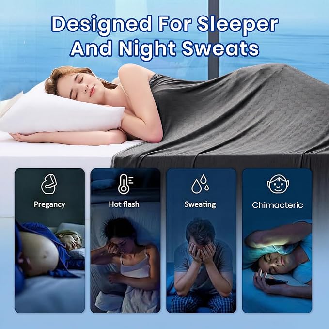 Topcee Cooling Blanket Queen Size- 90"x90" Summer Cooling Throw Blanket - Image 4