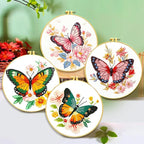 Zhenqing 4 Butterflies Cross Stitch Kit - Image 2