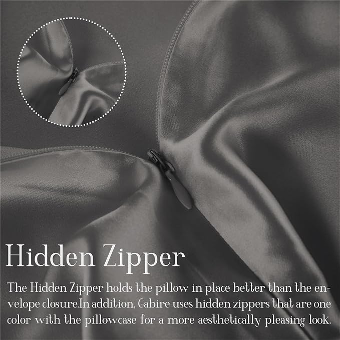 Gabire Mulberry Silk Pillowcases Set of 2, Both Sides Real Silk Pillow Covers - Image 4