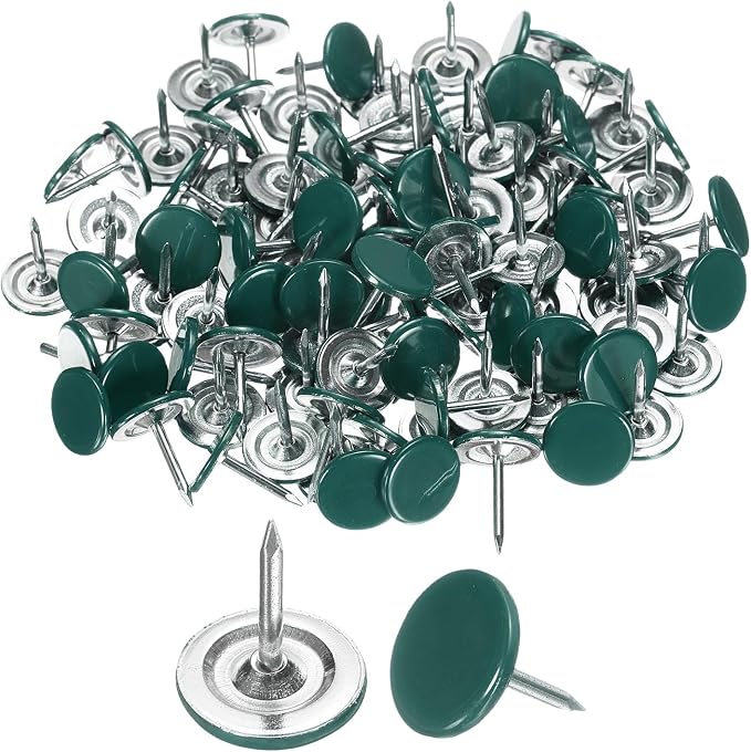 uxcell 150Pcs Upholstery Tacks, 11mmx13mm Flat Head Thumb Tack Decorative by uxcell