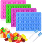 Palksky 4Pcs Gummy Bear Mold Silicone, Fruit Snack Molds, Gummies Trays Molds by Palksky