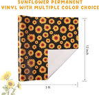Tintnut Sunflower Permanent Vinyl Roll 12" x5ft Permanent Adhesive Vinyl | - Image 2