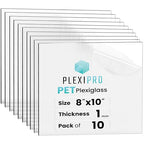 8"x10", Flexible PET Plexiglass Sheets | Transparent, shatter-resistant by PlexiPro