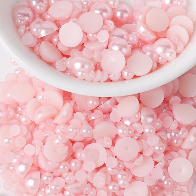 1500 PCS Flatback Half Pearls, Flatback Pearl by Sqqzuie
