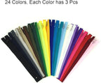 Zippers for Sewing, DOITEM 48 pcs 50cm/20 Inch Multicolor Nylon Coil Zippers - Image 2