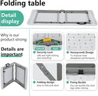 FDW 4FT Folding Table Half Portable Foldable Table Picnic Table - Image 6