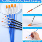 70Pcs Paint Brushes Small, Flat and Round Tip Paint Brushes - Image 5