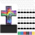 Teyva Daily Sand Art Crosses Crafts Faith Kit Bulk 24 Crosses Bottles 12 by Unknown