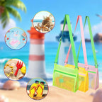 MUYIZI Mesh Beach Bag for Shells Collecting 3 Pack, Sea Shell Bags for Picking - Image 5