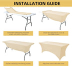 2-Pack 6ft Spandex Table Covers - Image 5