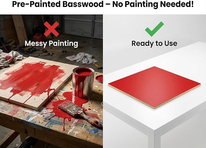 4 Pack Pre-Painted Colored Plywood Sheets, DIY Crafts, Models Making - Image 3