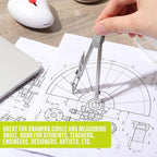 EBOOT Student Geometry Math Set, Drawing Compass and 6 Inch Swing Arm - Image 4