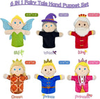 6 PCS Puppet Set 12 Inch, Fairy Tale Members Elf Plush Puppets Toddlers - Image 2