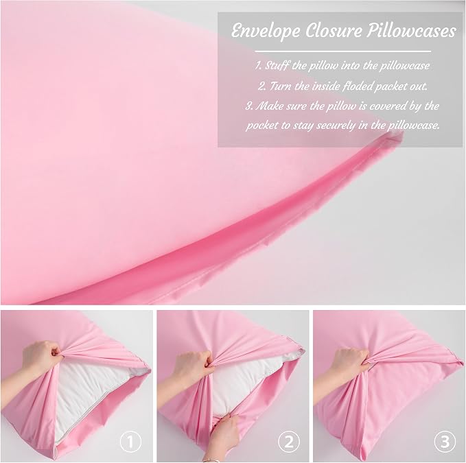 NTBAY Queen Pillow Cases Set of 2, 2 Pack Brushed Microfiber 20x30 Pillow Cases - Image 3