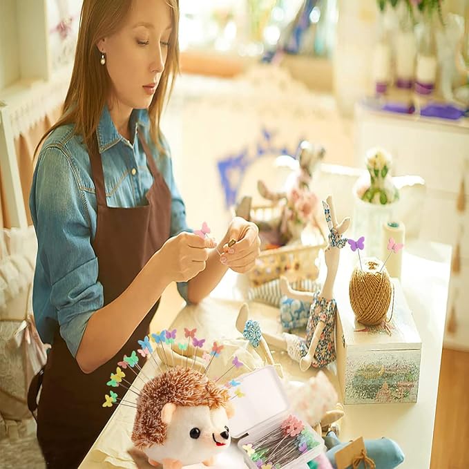 CICILIAYA Hedgehog Shape Pin Cushion, Cute Pincushions Sewing Kit Lovely Needle - Image 2