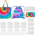 Silkfly 12 Pcs Cotton Bags Set for Tie Dye Kit 3 Style Cotton Tote Drawstring by Silkfly