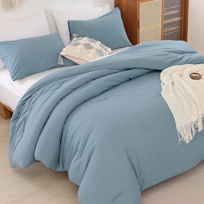 ROSGONIA Dusty Blue Twin/Twin XL Comforter Set - Image 2